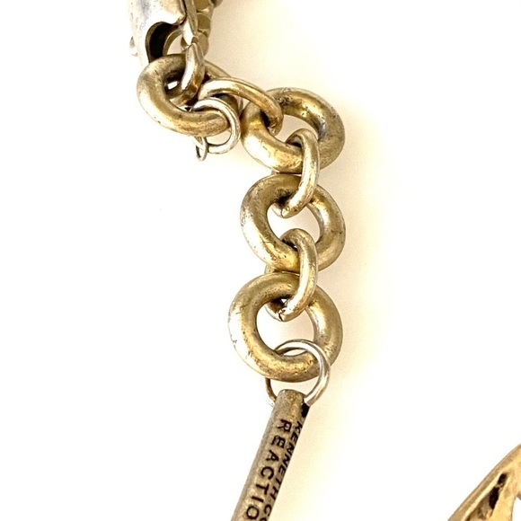 Kenneth Cole Reaction Necklace Pale Matte Gold Tone - Picture 5 of 8